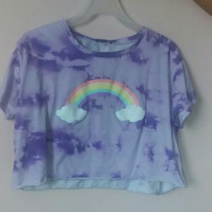 purple tie dye shirt